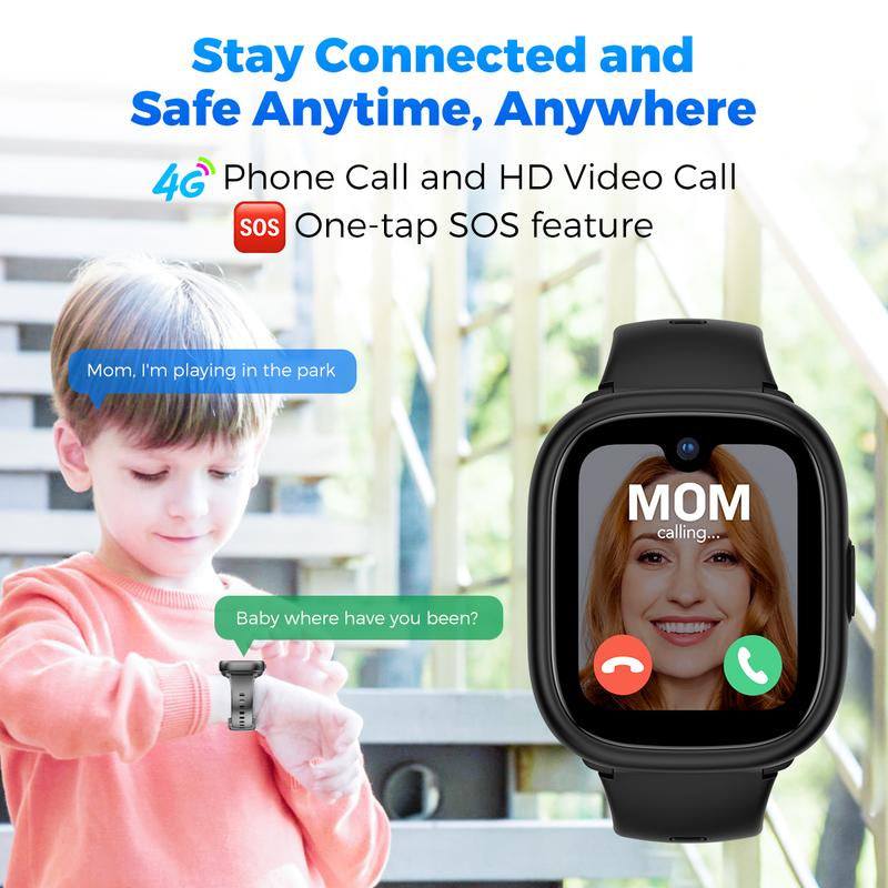 Miro Kids 4G Cellular Watch GPS Tracking as Smartphone Use - Waterproof, In-Class Mode, Supports 4 Modes & 8+ Bands, MIRO-W1 Model - Card