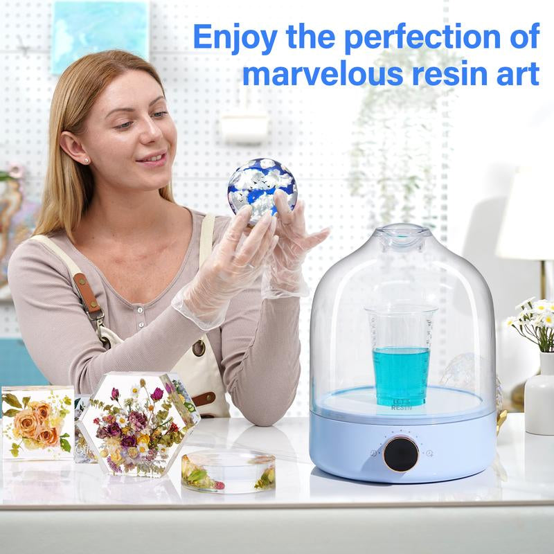 Upgraded Resin Bubble Remover, Eliminate 99% Bubble in 5-9 Minutes, 99Kpa with Digital Display,Bigger Capacity, Auto Vent, Timer for Epoxy Resin Casting, Resin Art Crafts, Jewelry Making