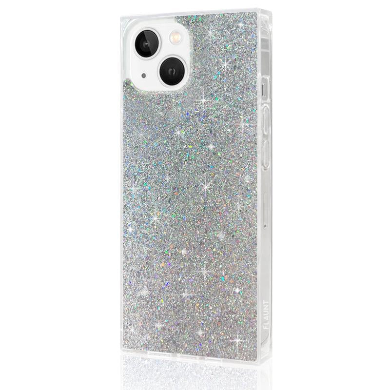 SQUARE® Silver Glitter Iphone Case