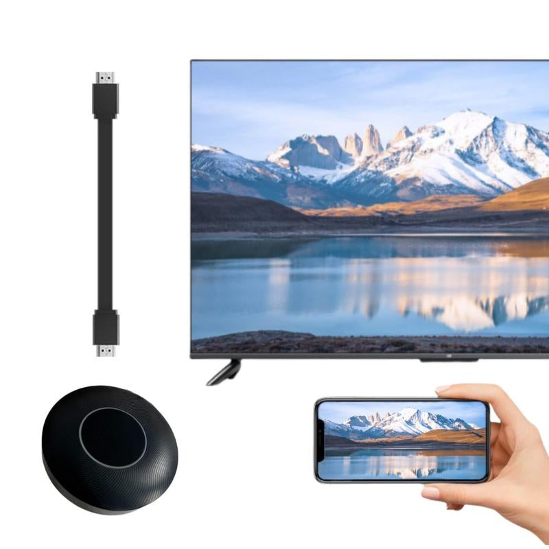 Wireless Screen Projector HD TV Monitor Portable Mobile Phone Connection TV Monitor HD Wireless 5G 4K Horizontal and Vertical Screen Connector Wireless HDMI Display Dongle Adapter Digital Products Smartphone