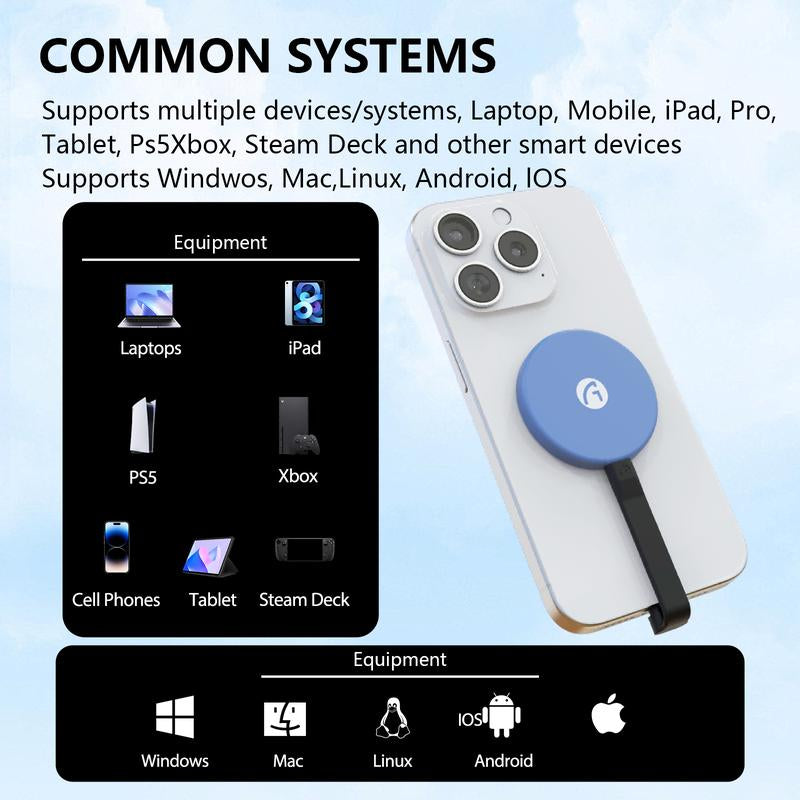 Aiffro P08 Magnetic Portable SSD with Thin Body, up to 550Mb/S Read Speeds, Supports Iphone 15 Pro, Iphone 16 Pro & Higher, and More Operating Systems