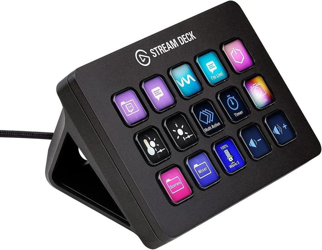 Elgato Stream Deck MK.2 Studio Controller with 15 Macro Keys, Trigger Actions in Apps, Works with Mac & PC, Ideal for OBS, Twitch, Youtube & More