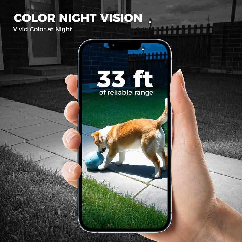 2K Wireless Outdoor Security Camera – 5200Mah Battery Powered, AI Motion Detection, Full-Color Night Vision, Two-Way Audio, IP65 Waterproof, 30‑Day Free Cloud Trial, Ios/Android Compatible