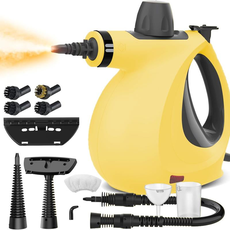 1050W Powerful Handheld Steam Cleaner and Mop, 12-In-1, 350Ml Water Tank Capacity, Chemical-Free Deep Cleaning, Suitable for Car, Kitchen, Bathroom, Multi-Purpose Deep Cleaning, Removes Dirt and Grease, Disinfects, Degreasing, Back to School Gift