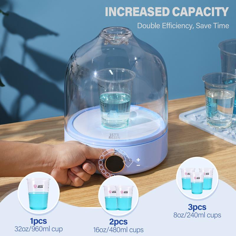 Upgraded Resin Bubble Remover, Eliminate 99% Bubble in 5-9 Minutes, 99Kpa with Digital Display,Bigger Capacity, Auto Vent, Timer for Epoxy Resin Casting, Resin Art Crafts, Jewelry Making