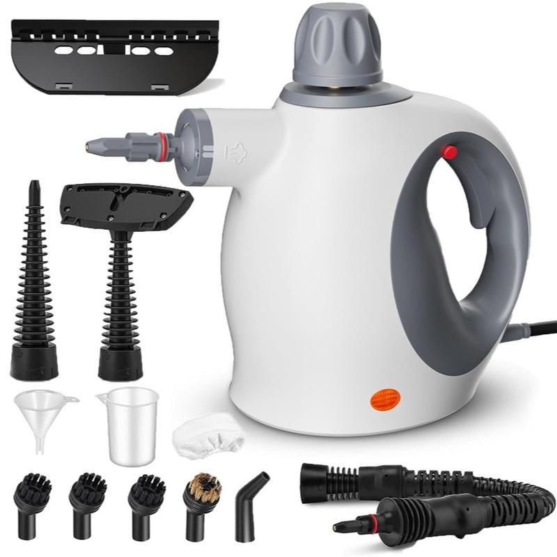 1050W Powerful Handheld Steam Cleaner and Mop, 12-In-1, 350Ml Water Tank Capacity, Chemical-Free Deep Cleaning, Suitable for Car, Kitchen, Bathroom, Multi-Purpose Deep Cleaning, Removes Dirt and Grease, Disinfects, Degreasing, Back to School Gift