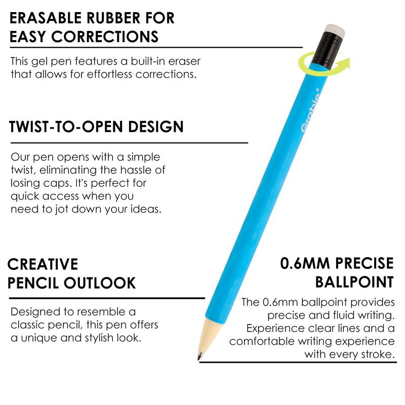 Grabie Erasable Gel Pen Set Medium Point Pens with Eraser for Everyday Use & Educational Purposes, for Planner, Students, Teachers, Nurses and Artists, Magical Pen, Tiktokshopbacktoschool