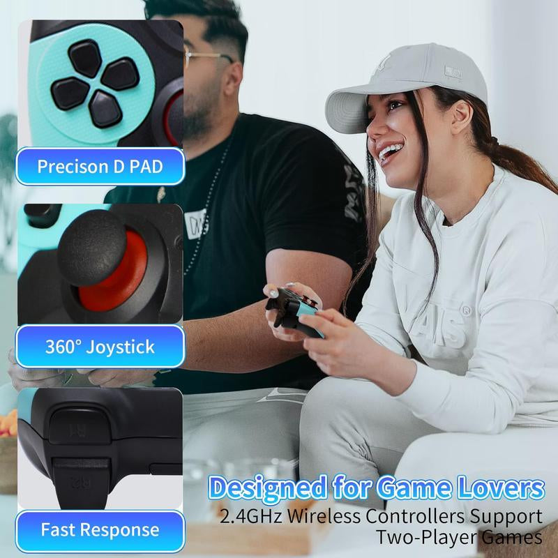 UTX Upgrades Retro Game Console Stick :50000 Games in 1 Game Nostalgia Gaming Stick Dual 2.4G Wireless Controllers, Plug & Play TV Video Gaming Stick