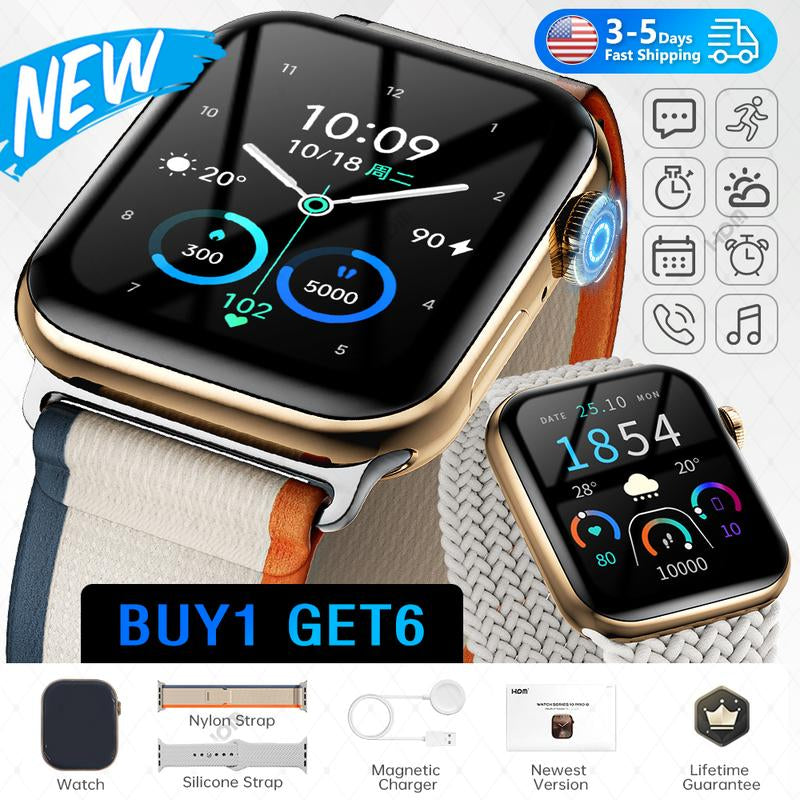 Ultimate Fitness Smartwatch W 2.02" Touchscreen, Heart Rate & Sleep Monitor, Waterproof, Sleek Black Aluminium Frame, All-Day Comfort, Long Battery Life – Ideal for Active Men & Women