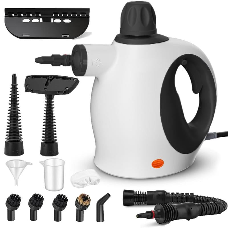 1050W Powerful Handheld Steam Cleaner and Mop, 12-In-1, 350Ml Water Tank Capacity, Chemical-Free Deep Cleaning, Suitable for Car, Kitchen, Bathroom, Multi-Purpose Deep Cleaning, Removes Dirt and Grease, Disinfects, Degreasing, Back to School Gift