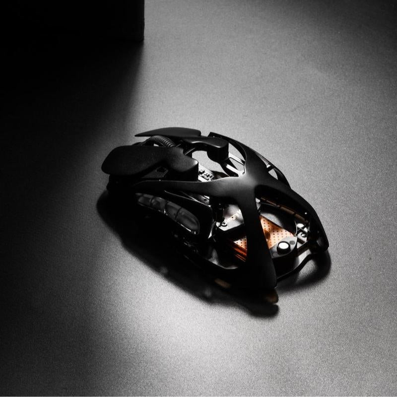 AM Infinity Wireless Gaming Mouse - 30K DPI, 7 RGB Buttons, Dual Mode, Ultra-Light 49G with Ultra-Smooth Glass Pad and Scratch-Resistant Nano-Coating (Silk Glass Mousepad Not Included)