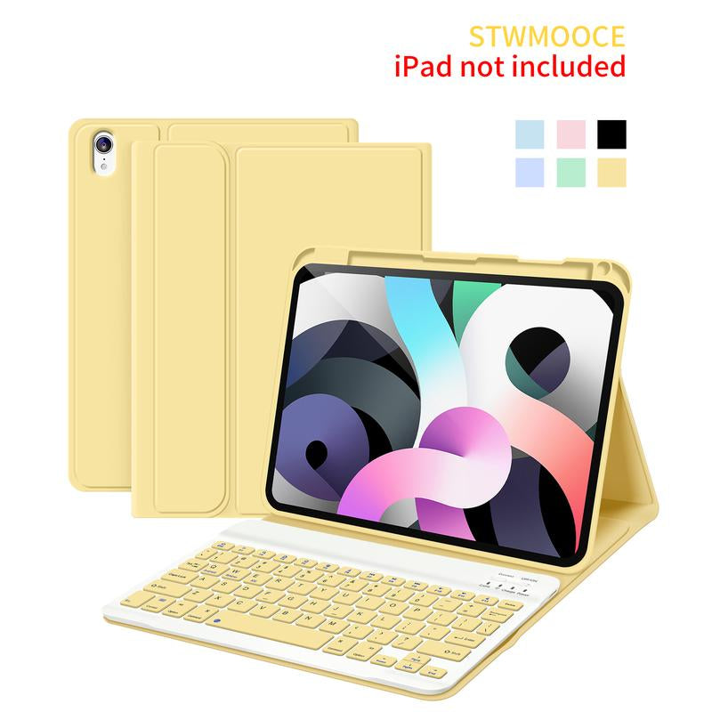 STWMOOCE Ipad Keyboard Case with Pencil Holder for 10.2" 7/8/9Th Gen, 10.9" 10Th Gen Ipad/Air4/5Th,11" Air(M2/M3)/Pro 2/3/4Th/A16 -Wireless Pink Cover