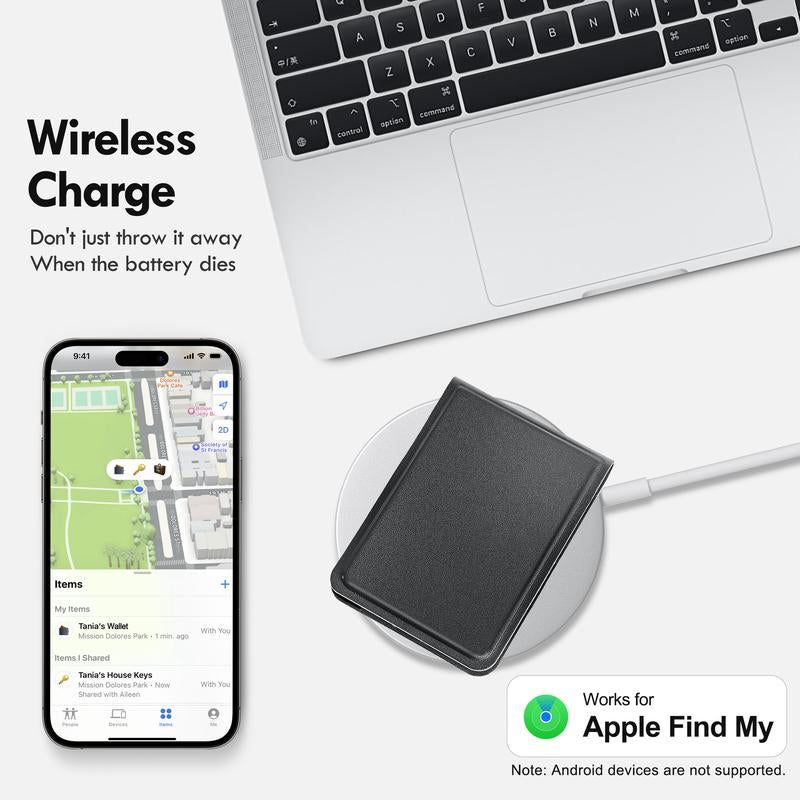 Smart Card Holder · Wireless Charging · Driver’S License & ID Storage · Track Your Car · Long Battery Life · Portable Wallet · Top Gift for Him/Her, Travel Essentials