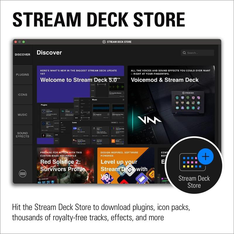 Elgato Stream Deck MK.2 Studio Controller with 15 Macro Keys, Trigger Actions in Apps, Works with Mac & PC, Ideal for OBS, Twitch, Youtube & More