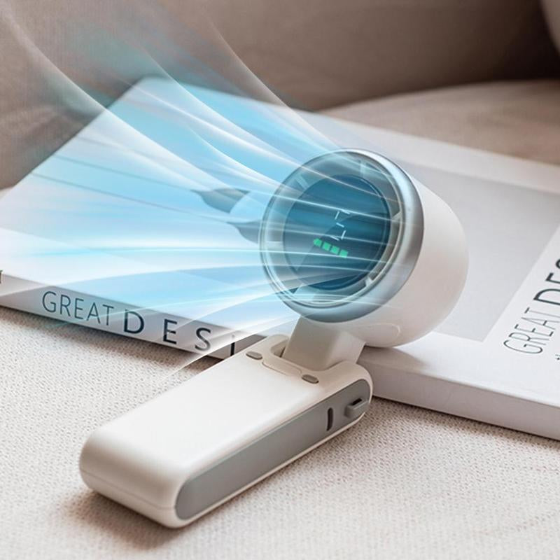 Portable Handheld Turbofan, Rechargeable 5-Speed Wind Adjustment Cooling Fan Suitable for Outdoor Activities and Travel