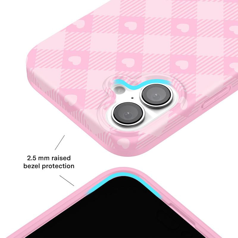 Velvet Caviar Dolly Pink Gingham Iphone Case - Cute & Trendy Phone Cases for Iphone with Stylish Girly Design and Shockproof Protection