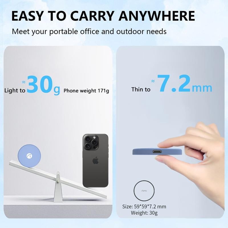 Aiffro P08 Magnetic Portable SSD with Thin Body, up to 550Mb/S Read Speeds, Supports Iphone 15 Pro, Iphone 16 Pro & Higher, and More Operating Systems