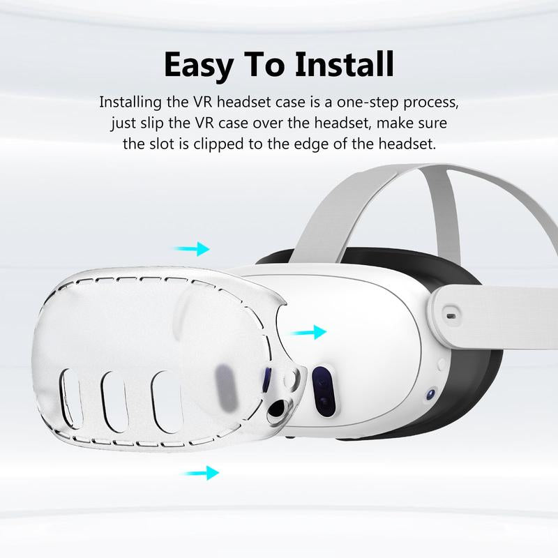 Nova Design Transparent VR Shell Protective Cover for Meta Quest 3 – Scratch-Proof, Drop-Proof, Waterproof Polycarbonate Case for Full Headset Protection