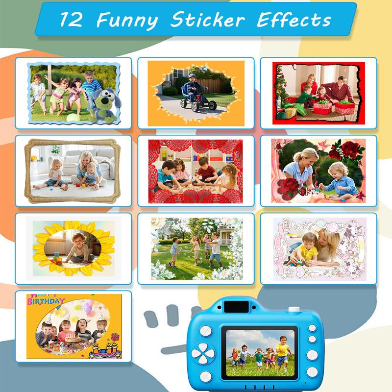Children'S Camera Toys for Boys and Girls Aged 3-12, Toddler Camera with Projector, 4K HD Selfie Digital Video Camera, Downloadable Music, Best Holiday Gift. Video Creator, Photo Creator, Children'S Vlog Maker, Children'S Memory Recorder