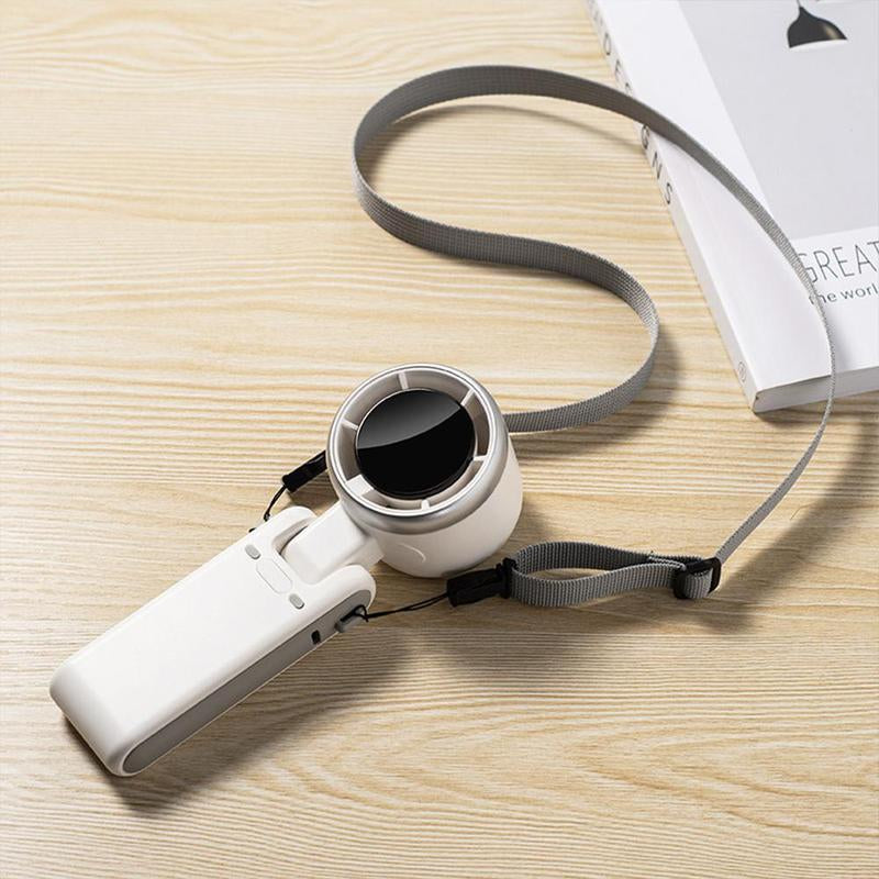 Portable Handheld Turbofan, Rechargeable 5-Speed Wind Adjustment Cooling Fan Suitable for Outdoor Activities and Travel