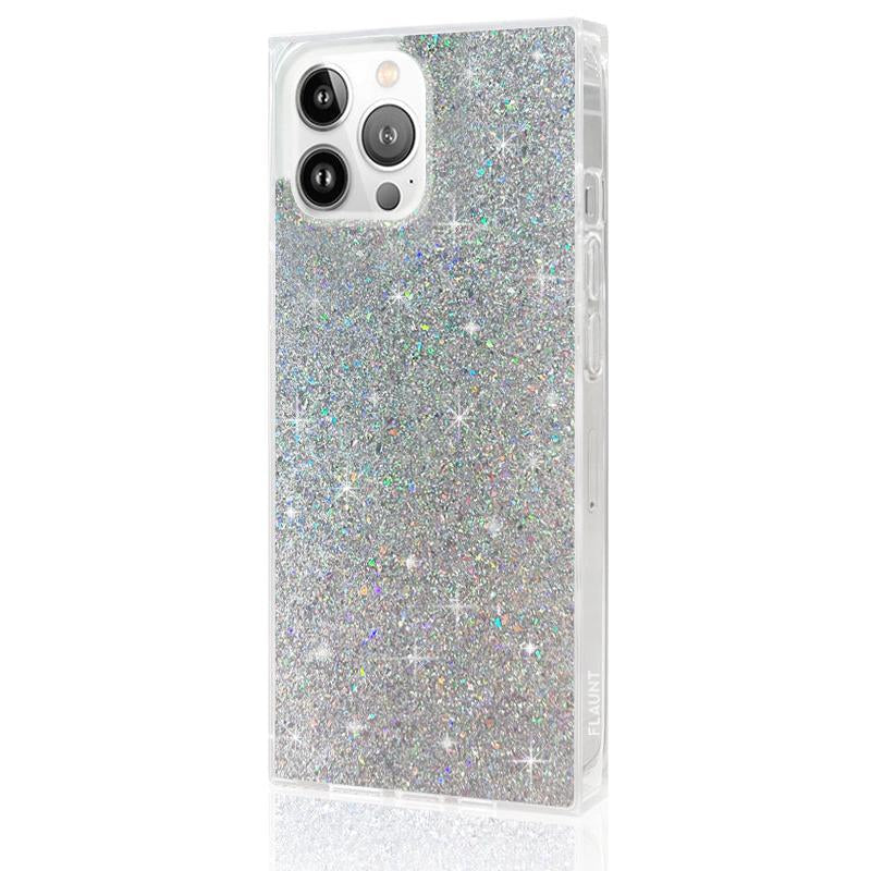 SQUARE® Silver Glitter Iphone Case