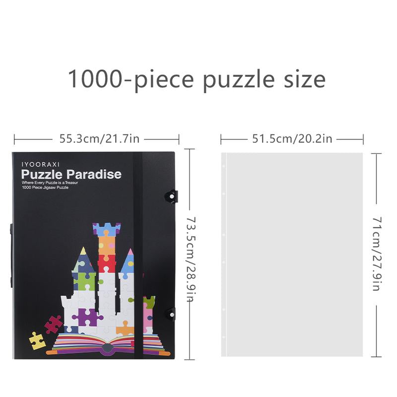 Art Collection Puzzle Storage Folder for 1000-Pieces: Large Capacity Jigsaw Puzzles Organizer Portable with 20 Pockets, Dustproof & Protective Puzzle Accessory Maximum Installable Capacity 20.2In*27.9In/51.5Cm*71Cm
