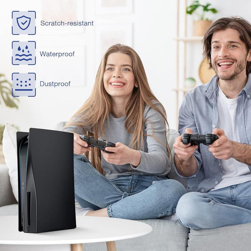 PS 5 Disc Edition Matte Black Plate Cover Shell Case for Play Station 5 Console