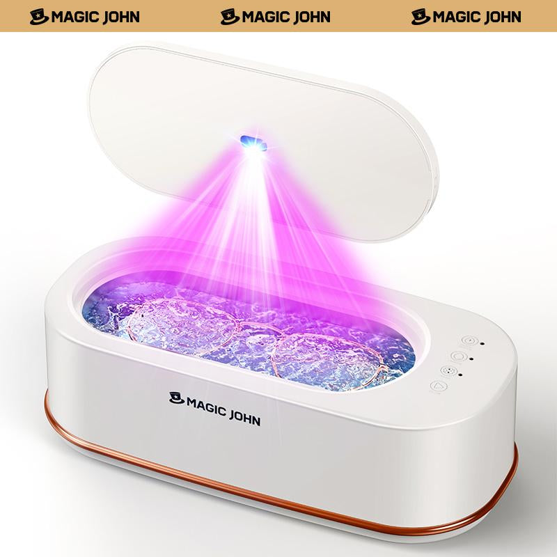 MAGIC JOHN 47Khz Ultrasonic Cleaner with Sterilization – Professional Jewelry & Eyewear Cleaning Machine, Portable for Home & Office