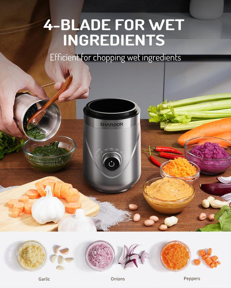SHARDOR Adjustable Coffee Grinder Electric, Grain Mills, Herb, Nut, Spice,Coffee Bean Espresso Grinder with 2 Removable Stainless Steel Bowl, Silver.