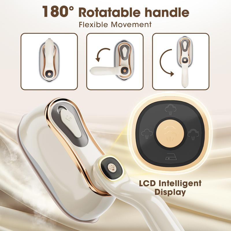 TEHANLD Travel Steamer Iron for Clothes Mini - Portable Ironing Machine Travel Small Size Portable Steamer Travel College Dorm Home Essentials Steamer for Clothes