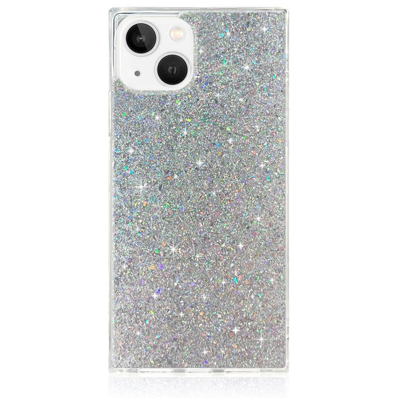SQUARE® Silver Glitter Iphone Case