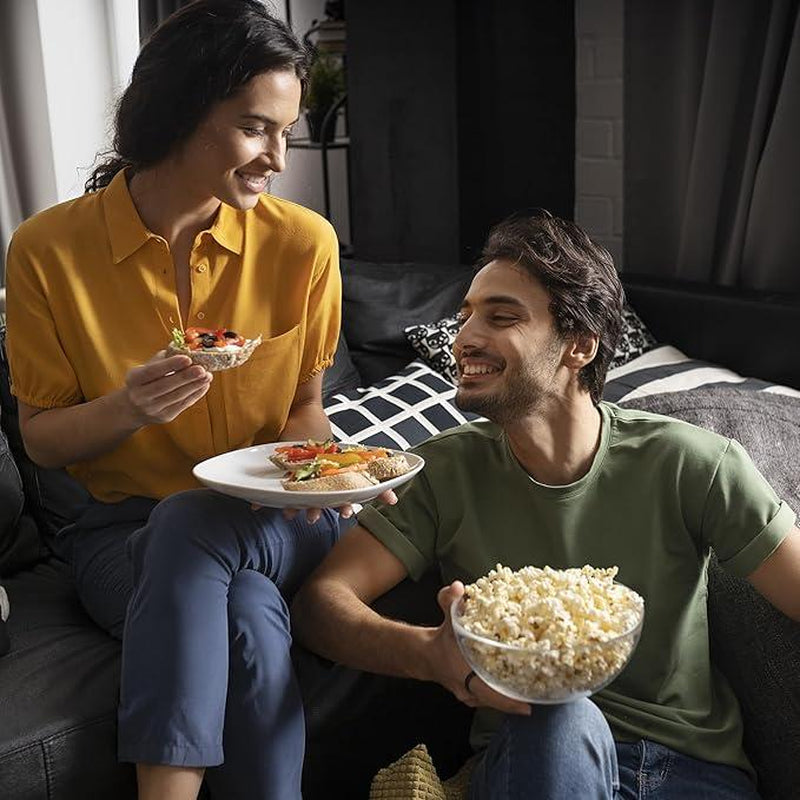 SUSTEAS American Hot Air Popcorn Machine - Electric Popcorn Maker with 4 Serving Bowls, Oil-Free, Efficient Hot Air System, Quick and Easy Clean