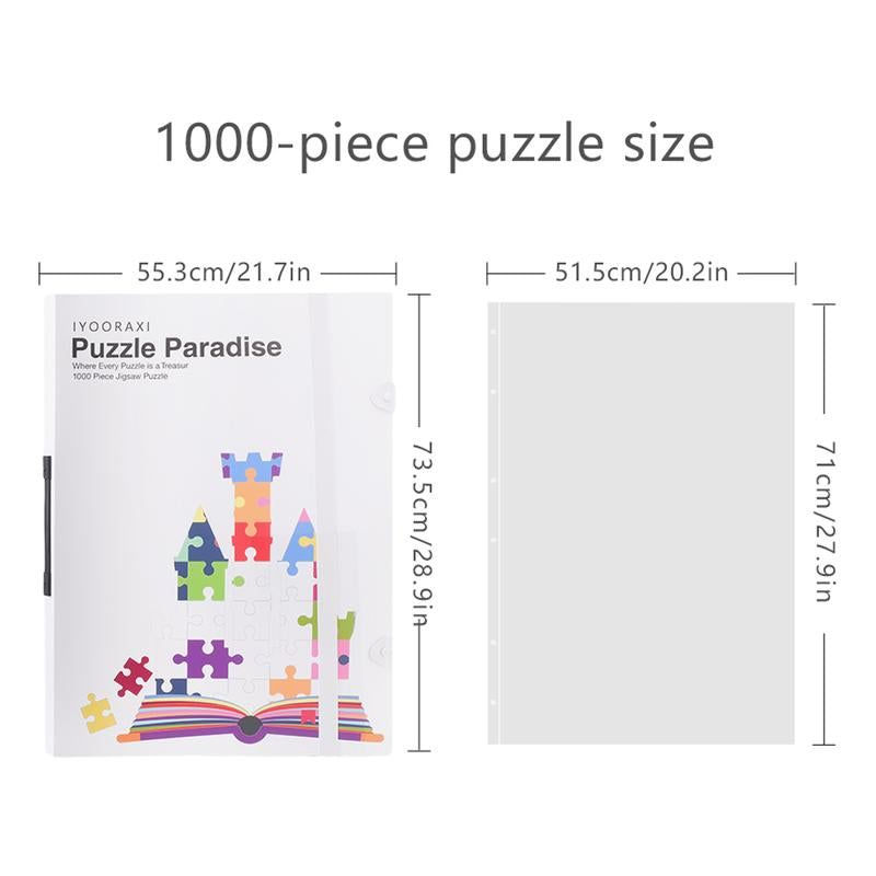 Art Collection Puzzle Storage Folder for 1000-Pieces: Large Capacity Jigsaw Puzzles Organizer Portable with 20 Pockets, Dustproof & Protective Puzzle Accessory Maximum Installable Capacity 20.2In*27.9In/51.5Cm*71Cm