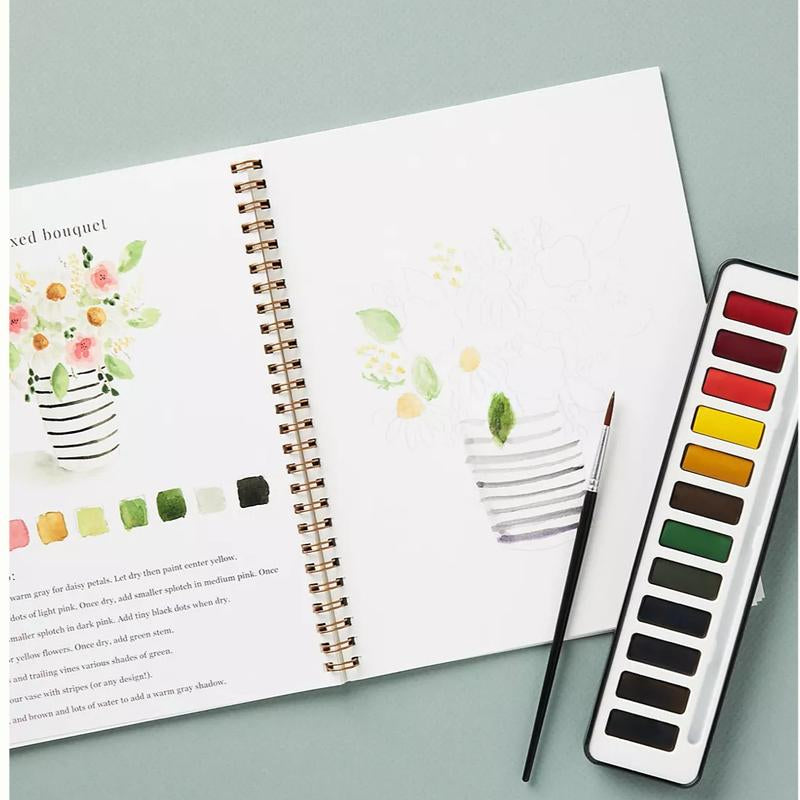 Beginner-Friendly Birds Watercolor Workbooks, Art Craftspainting Supplies, Water Color Book for Kids Adults Teens(Animals)