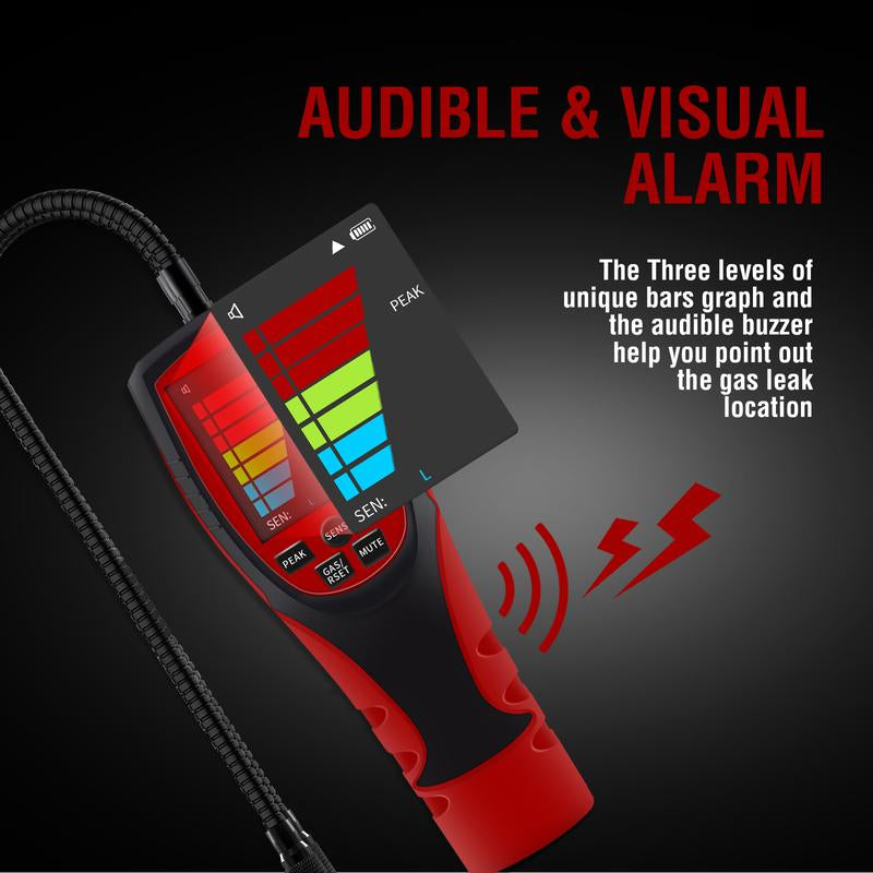 Refrigerant Leak Detector [2025 Upgrade], Aprvtio ALD-200 PRO Freon Leak Detector, 3000Mah Battery, Freon Portable Gas Sniffer Automotive Halogen Gas Leak Detector for R410A R22 R1234YF R600A R290 Cfcs Hcfcs Hfcs, Freon Gas Meter with Audible Visual Alarm