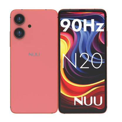NUU N20 Basic Cell Phone Android 14 Unlocked for T-Mobile and More ,12GB( 6GB RAM + 6GB Virtual RAM )/128GB, Perfect for Teenagers, Dual SIM 4G, Octa-Core 6.6" 90Hz HD+, Fingerprint 1 Year USA Warranty