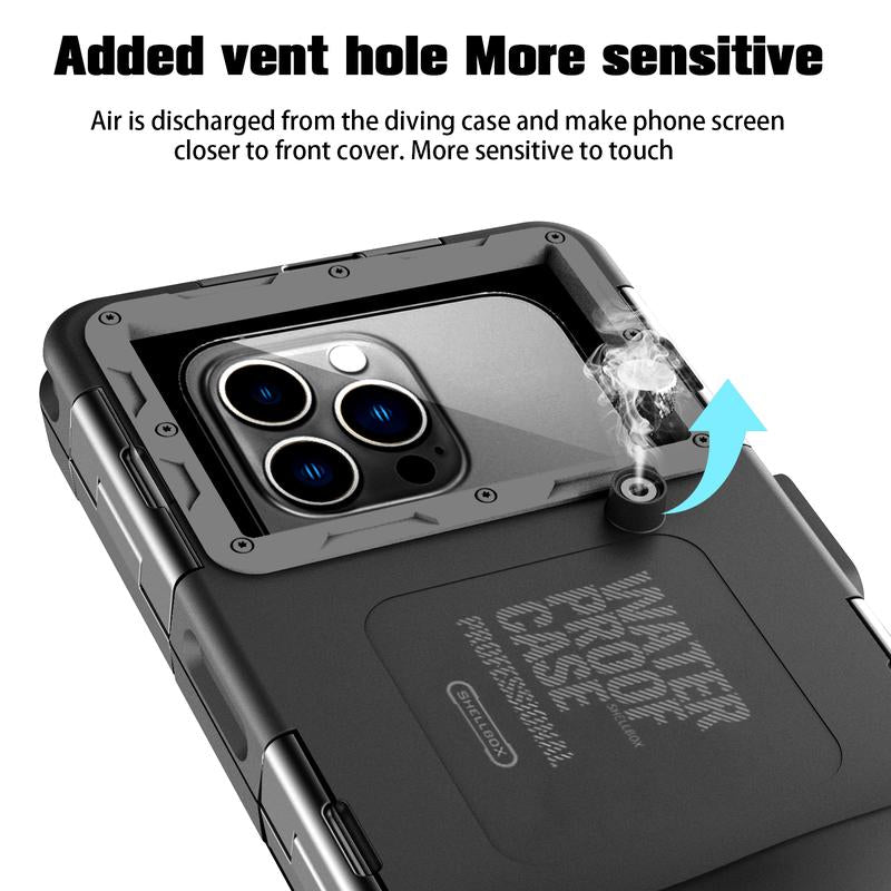 Underwater Snorkeling Diving Phone Case for Iphone 16/15/14/13/12/11 Pro Max/Xs/X Galaxy S24/S23/S22/S21, [50 Feet/15 Meters] Professional Scuba Diving Waterproof Phone Case Underwater Photo Video
