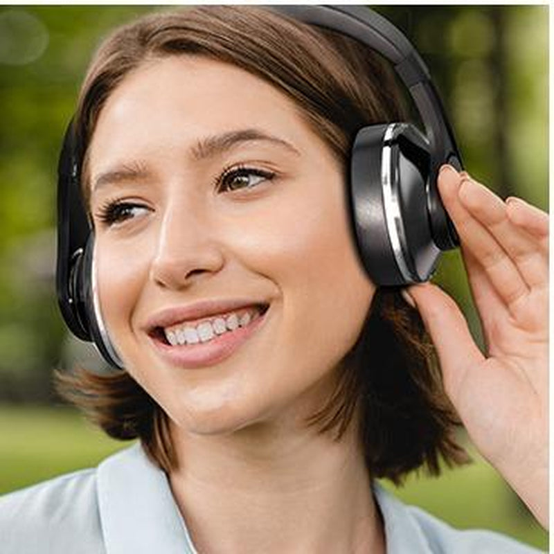 Bluetooth Headphones over Ear, 40H Playtime & 3D Music Modes, Wireless Headset with Mic, Hifi Stereo, Foldable & Lightweight, Deep Bass for Home, Office, Cellphone, PC, Etc.