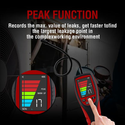 Refrigerant Leak Detector [2025 Upgrade], Aprvtio ALD-200 PRO Freon Leak Detector, 3000Mah Battery, Freon Portable Gas Sniffer Automotive Halogen Gas Leak Detector for R410A R22 R1234YF R600A R290 Cfcs Hcfcs Hfcs, Freon Gas Meter with Audible Visual Alarm