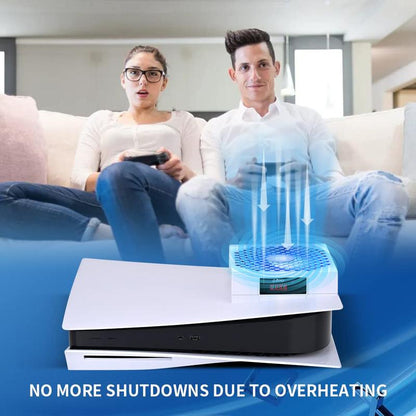 G-STORY PS5 Cooling Fan, PS5 Fan Cooler System, Speed Automatically Adjusted by Temperature, Low Noise, RGB LED Accessories Console Cover Ps5 Accessories Gamesircontroller