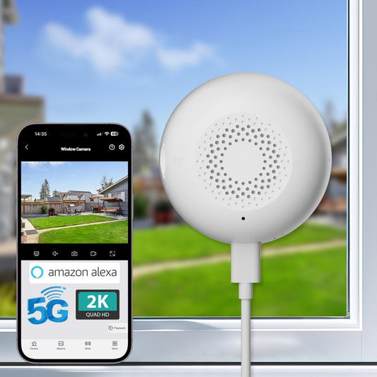3MP 2K Wireless Window Camera, 5Ghz&2.4Ghz Wifi Indoor Cameras for Home Security W/ Chromax Al Color Night Vision,Person,Pet,Vehicle & Motion Detection,24/7 Recording,Easy & Quick Install