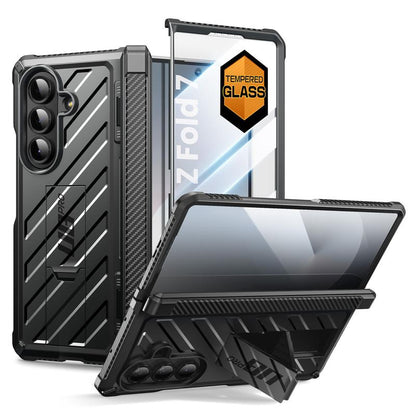 SUPCASE for Samsung Galaxy Z Fold 7 Case with Kickstand UB Pro Built-In Tempered Glass Screen Protector Hinge Coverage Military-Grade Protection Full-Body Heavy-Duty Rugged Phone Case Magsafe Compatible Anti-Slip Grip Support Magnetic Wireless