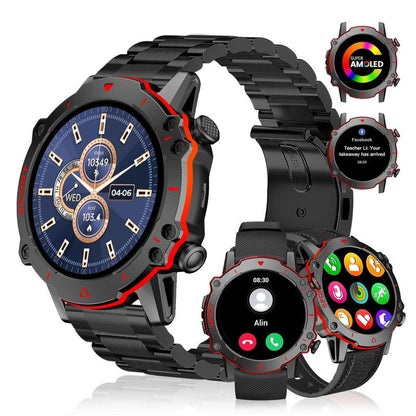 W&O Wireless Smartwatches , Full Touch Display, Weather Forecasts, Remote Camera Control, Music Management - USB Rechargeable, for Android & for Iphone - Perfect Christmas and New Year Gift