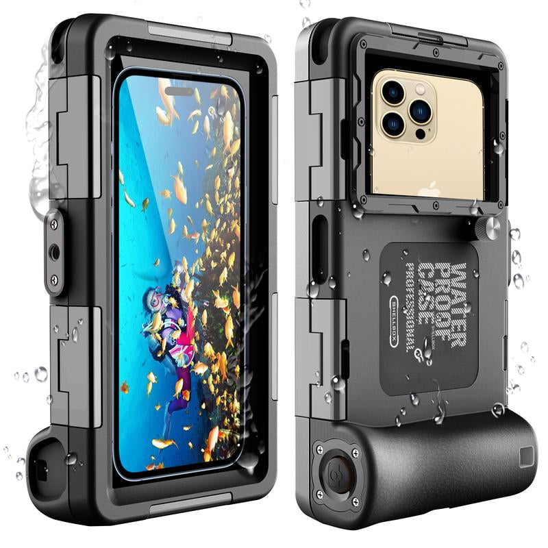 Underwater Snorkeling Diving Phone Case for Iphone 16/15/14/13/12/11 Pro Max/Xs/X Galaxy S24/S23/S22/S21, [50 Feet/15 Meters] Professional Scuba Diving Waterproof Phone Case Underwater Photo Video