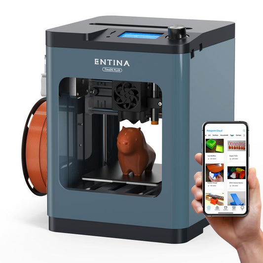 3D Printer Tina2Plus, 250Mm/S Auto Leveling FDM Mini 3D Printer with Spring Steel Platform, Fully Assembled 3D Printer for Kids and Beginners with Wifi 3D Home Printer