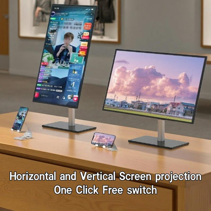 Wireless Screen Projector HD TV Monitor Portable Mobile Phone Connection TV Monitor HD Wireless 5G 4K Horizontal and Vertical Screen Connector Wireless HDMI Display Dongle Adapter Digital Products Smartphone