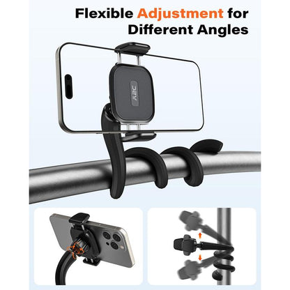 Flexible Phone Holder for Treadmill, Spin Bike, Stroller, Shopping Cart, Desk, Portable Gooseneck 16.5” Long Arm Phone Mount for 4.7”-6.9" Smartphones