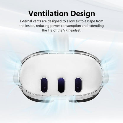 Nova Design Transparent VR Shell Protective Cover for Meta Quest 3 – Scratch-Proof, Drop-Proof, Waterproof Polycarbonate Case for Full Headset Protection