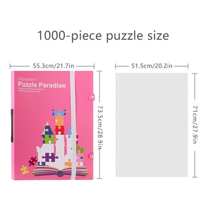 Art Collection Puzzle Storage Folder for 1000-Pieces: Large Capacity Jigsaw Puzzles Organizer Portable with 20 Pockets, Dustproof & Protective Puzzle Accessory Maximum Installable Capacity 20.2In*27.9In/51.5Cm*71Cm