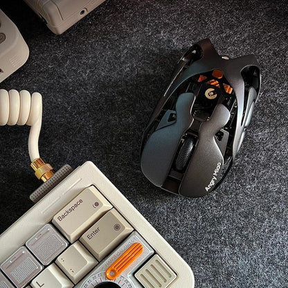 AM Infinity Wireless Gaming Mouse - 30K DPI, 7 RGB Buttons, Dual Mode, Ultra-Light 49G with Ultra-Smooth Glass Pad and Scratch-Resistant Nano-Coating (Silk Glass Mousepad Not Included)